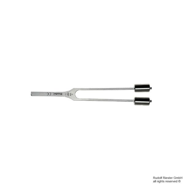 Stimmgabel c 128 Hz, Stahl, mit Dämpfern