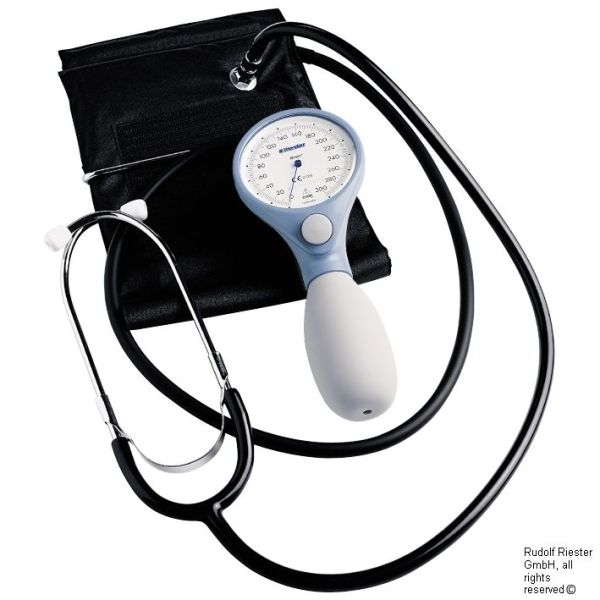 ri-san Blutdruckmessgerät Ø 64 mm blau mit Stethoskop