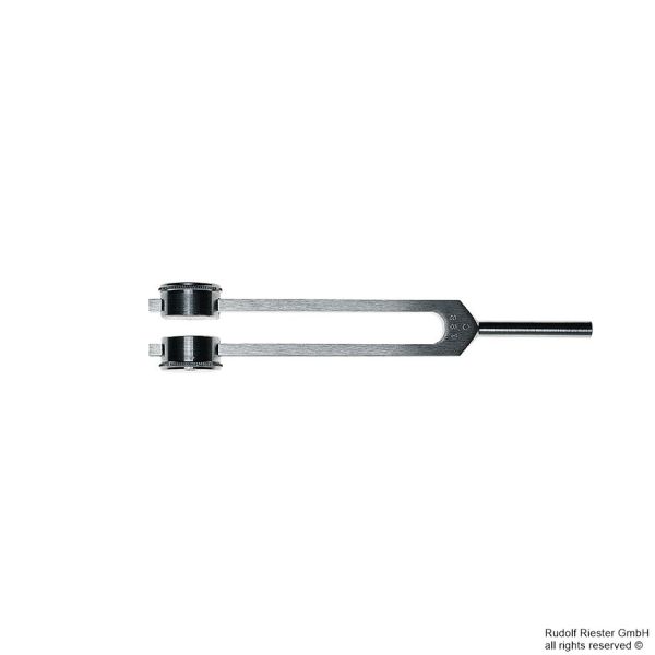 Stimmgabel c 128 Hz, Aluminium, mit Dämpfern