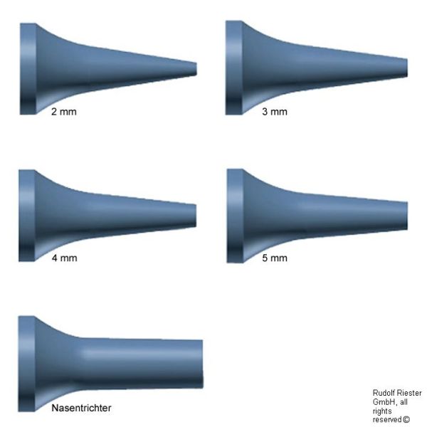 Einmal-Ohrtrichter, Ø 2 mm, schwarz (100 Stck.)