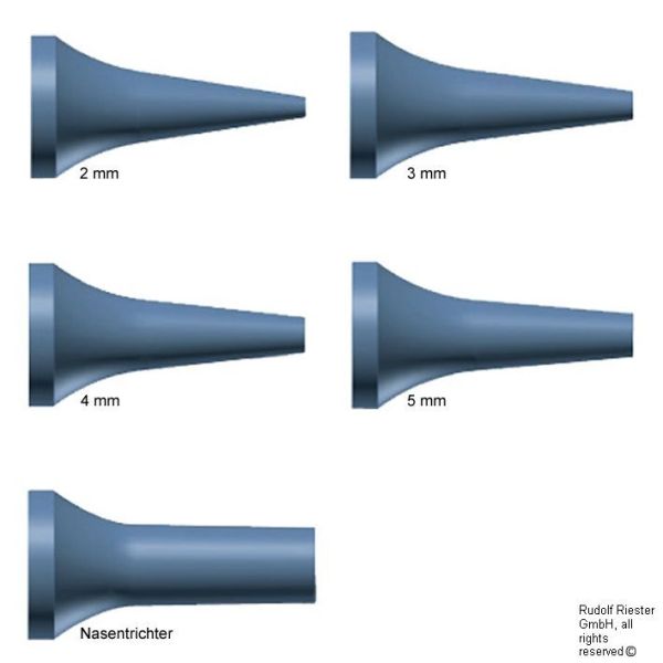 Einmal-Ohrtrichter, Ø 5 mm, schwarz (100 Stck.)