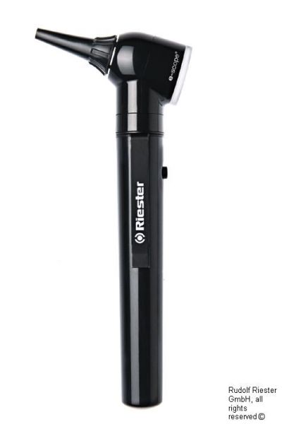 e-scope F.O. Otoskop LED 3,7 V schwarz 0