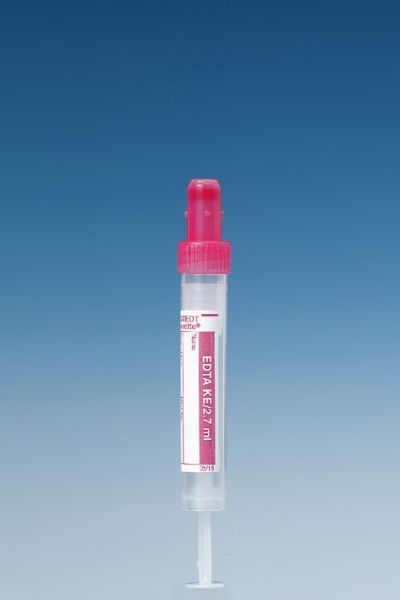 S-Monovetten 2,7 ml, 66 x 11 mm, K3 EDTA Papieretikett