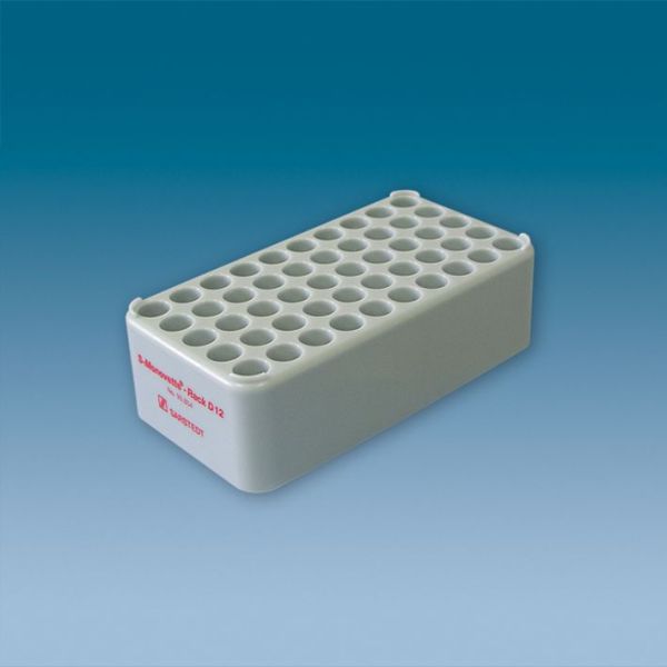 S-Monovette-Rack D 12, grau 50 Bohrungen Ø 12 mm