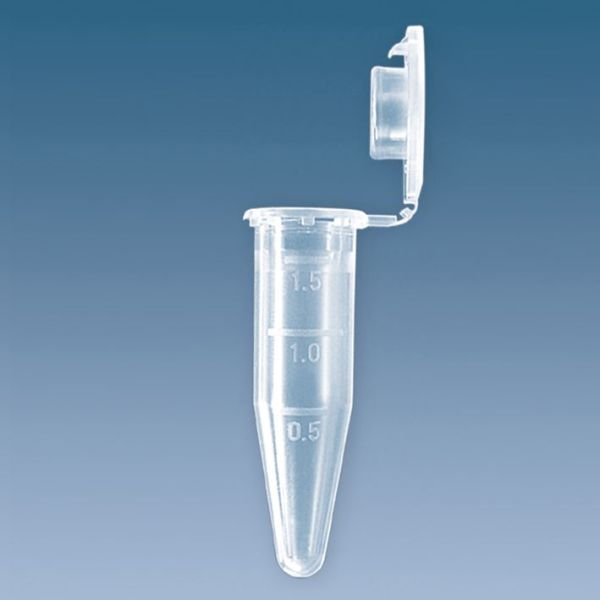 SafeSeal PP-Reaktionsgefäße 1,5 ml, mit anhängendem Deckel farblos (4x250 Stck.)