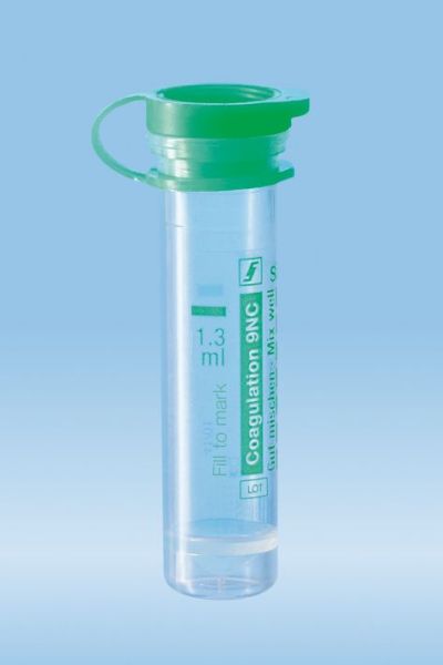 Mikro-Probengefäße 1,3 ml Citrat 3,2 % mit Eindrückstopfen (1000 Stck.)