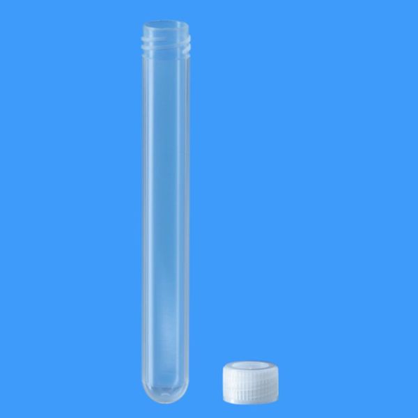 PP-Röhrchen 6 ml, 92 x 11,5 mm, mit beiliegendem Verschluss (1000 Stck.)