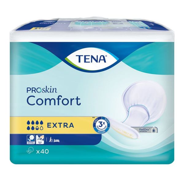 TENA Comfort Extra gelb, Inkontinenzeinlagen (2 x 40 Stck.)