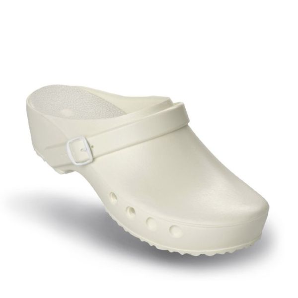 antist. ChiroClogs Classic mit Fersenriemen weiß