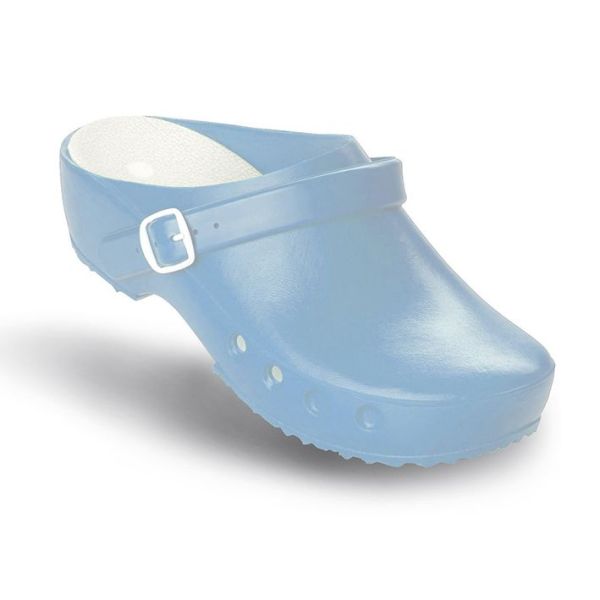 antist. ChiroClogs Classic mit Fersenriemen hellblau