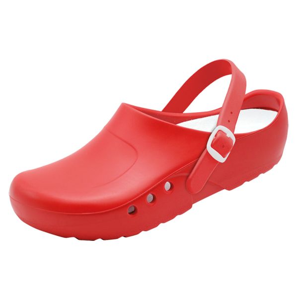 OrthoClogs mit Fersenriemen rot