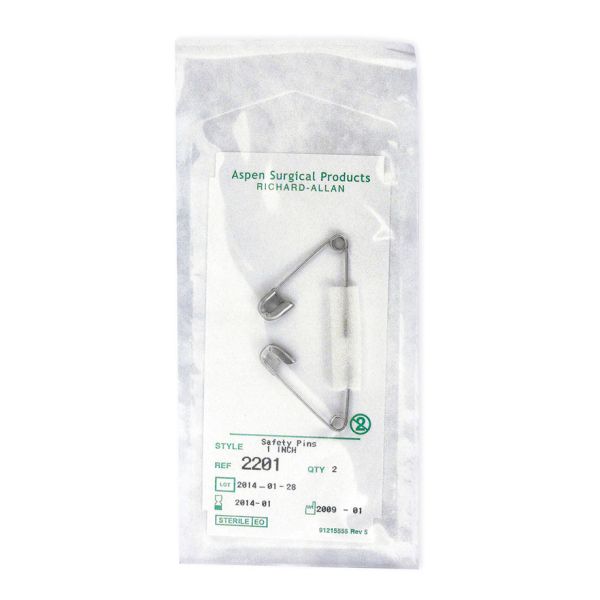 Sicherheitsnadeln 38 mm steril verpackt (50 x 2 Stck.)