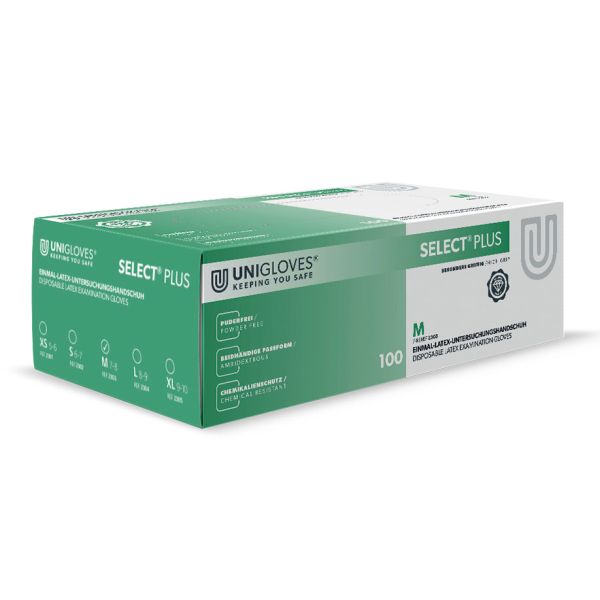 SELECT PLUS Latex U.-Handschuhe  puderfrei