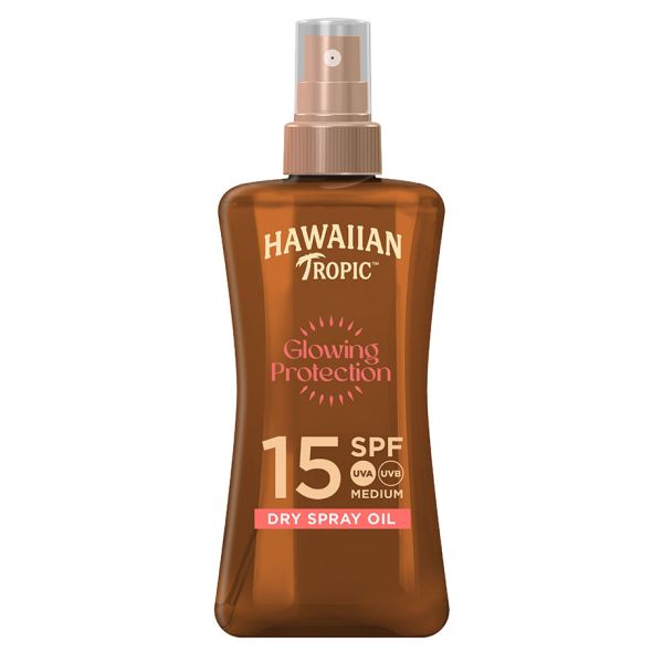 Hawaiian Tropic Glowing Protection Dry Spray Oil 200 ml LSF 15