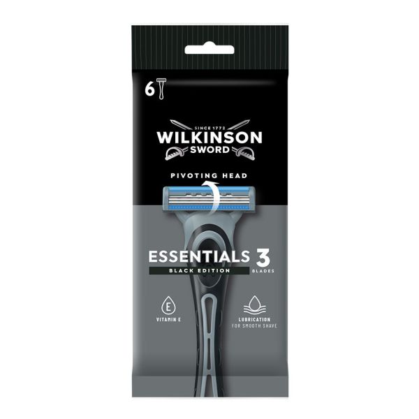 Einmal-Rasierer Wilkinson Essentials 3 Black Edition (6 Stck.)