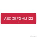 Kennzeichnungsschild, Aluminium, rot, Beschriftung 13 Stellen