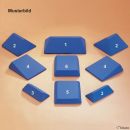 Röntgenfixierkeil Nr. 2, blau, mittlerer Dachkeil