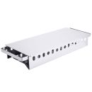 Warmhalteplatte, 45 x 18 x 6,5 cm mit drei Teelichten