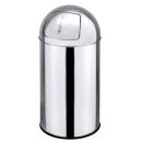 PUSH-Abfallbehälter, 24 Ltr., Ø 30 cm, 63 cm hoch -neue Ausführung-