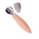 Credo Hornhaut Längshobel verchromt mit Raspelclip apricot - Blisterverpackung