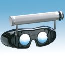 Nystagmusbrille nach Frenzel mit Batteriegriff und festen Gläsern