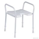 Duschhocker mit Armlehnen starr, weiß