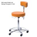 Arbeitsstuhl mit Rückenlehne, Höhenverstellung 49 - 61 cm