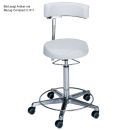 Arbeitsstuhl mit Rückenlehne, Höhenverstellung 57 - 76 cm