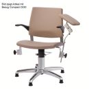 Blutentnahmestuhl Serie 22, mit Gleitern und beweglicher Rückenlehne