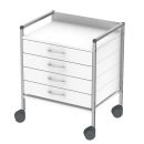 Variocar 60 Basiswagen, 833 mm hoch, mit 4 Schubladen