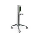 bravo Hygienewagen 1, grau, mit Desinfektionsmittelspender