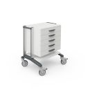 doppio 60 Narkosewagen, weiß, mit 2 Ab- lageplatten