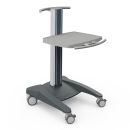 fuego Liftwagen 1 Laptop, ABS, mit 1 ABS-Ablageplatte und Schiebegriff