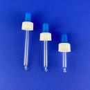 Pipettenmontur für Tropfflasche 30 ml mit Saughütchen blau