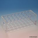 Reagenzglasgestell aus Plexiglas für 6 Gläser bis 18 mm Ø