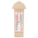 Maxima-Minima-Thermometer mit Drucktasten-Magnet und Dach