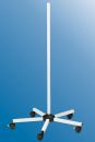 Standrohr auf Rollfuß, Stahl, weiß beschichtet