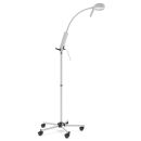 LED-Untersuchungsleuchte Touchless"" mit Flexarm auf Standrohr mit Rollfuß