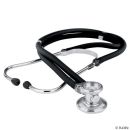 Doppelkopf-Stethoskop Typ Rapport, schwarz mit 55 cm Schlauch