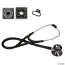 Profi-Kardiologie Stethoskop Edelstahl, schwarz