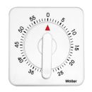 Laborwecker weiß 60 Min. mit Wandaufhängung