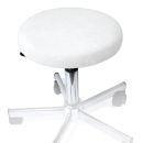 Hockerbezug Frottee weiß für Hocker 40 bis 45 cm Ø