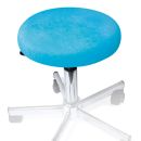 Hockerbezug Frottee türkisblau für Hocker 40 bis 45 cm Ø