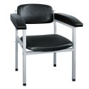 Blutentnahmestuhl ratiomed schwarz, Gestell weißaluminium
