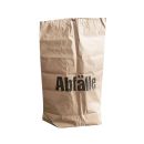 Papiersack 70 Ltr., 550+200 x 850 mm, mit Aufdruck ''Abfälle''