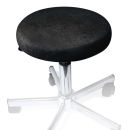 Hockerbezug Frottee schwarz für Hocker 40 bis 45 cm Ø