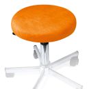 Hockerbezug Frottee orange für Hocker 40 bis 45 cm Ø