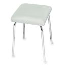 Stapelhocker ratiomed mit viereckigem Polstersitz lichtgrau