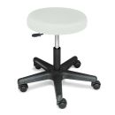 Rollhocker ratiomed lichtgrau, mit schwarzem Kunststofffußkreuz