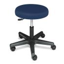 Rollhocker ratiomed dunkelblau, mit schwarzem Kunststofffußkreuz